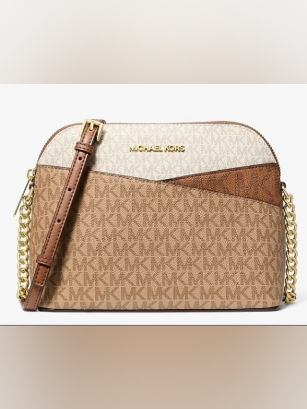 *NWT~ Michael Kors M Camel Mlt Color-Block Sig Logo Crsbdy Bag w/wallet-Jet Set - Picture 3 of 16